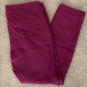 Old Navy petite magenta pixie pants 4P